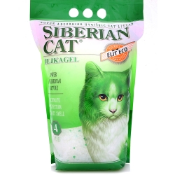 Сибирская кошка Элитный силикагель 4 л  ЭКО (зеленый)