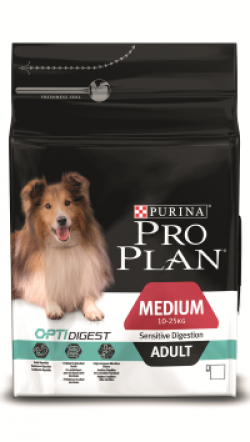 Проплан Сухой корм для собак взрослых Медиум (ягненок) 1,5кг OptiDigest