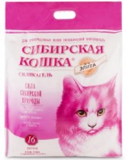 Сибирская кошка Элитный силикагель 16 л для ПРИВЕРЕДЛИВЫХ