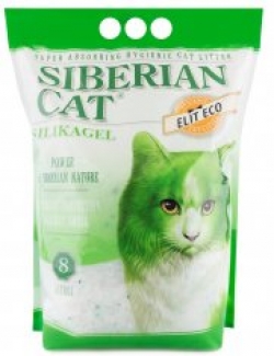 Сибирская кошка Элитный силикагель 8 л  ЭКО (зеленый)