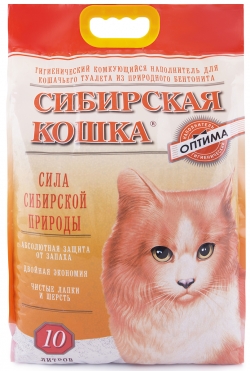 Сибирская кошка Оптима комкующийся 10л
