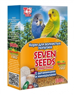 Семь семян Корм для волнистых попугаев (витамины-минералы) 500 г