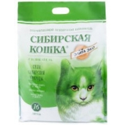 Сибирская кошка Элитный силикагель 16 л  ЭКО (зеленый)